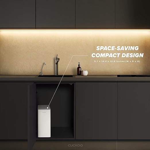 CUCKOO Under-Sink Reverse Osmosis Water Purifier | Stainless Steel Faucet, 3-Stage Filtration, Easy Installation & Filter Replacements CP-ADR031UW