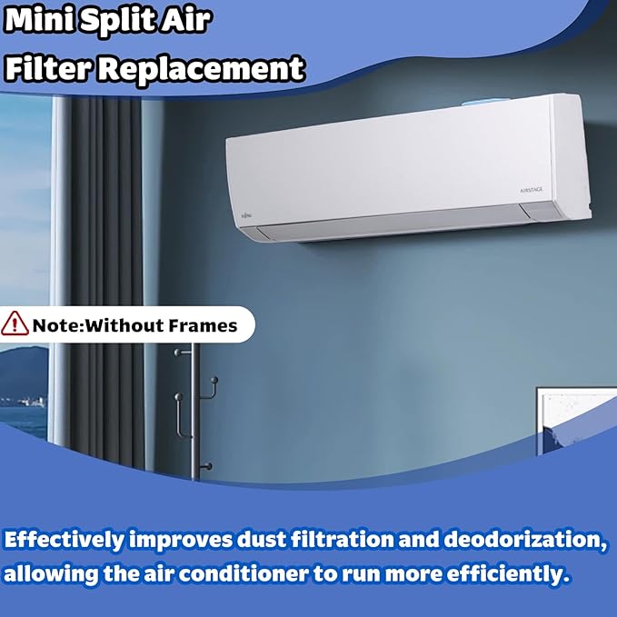 6 Pack Mini Split Air Filter Replacement Compatible With Fujitsu General UTR-FA16 UTR-FA16-2 - Filters Direct Replacement for Your Fujitsu Split System