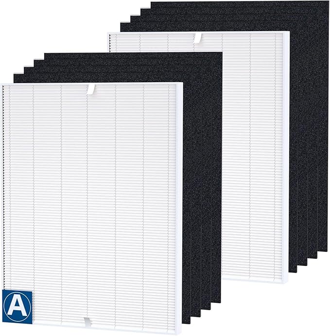 115115 H13 HEPA Replacement Filter A Size 21 - c535 Compatible with Winix Plasma Wave Air Purifier 5300-2, C535, 6300, 5300, 6300-2, P300, AM90, 9000, 5000, 5000B (2+8)
