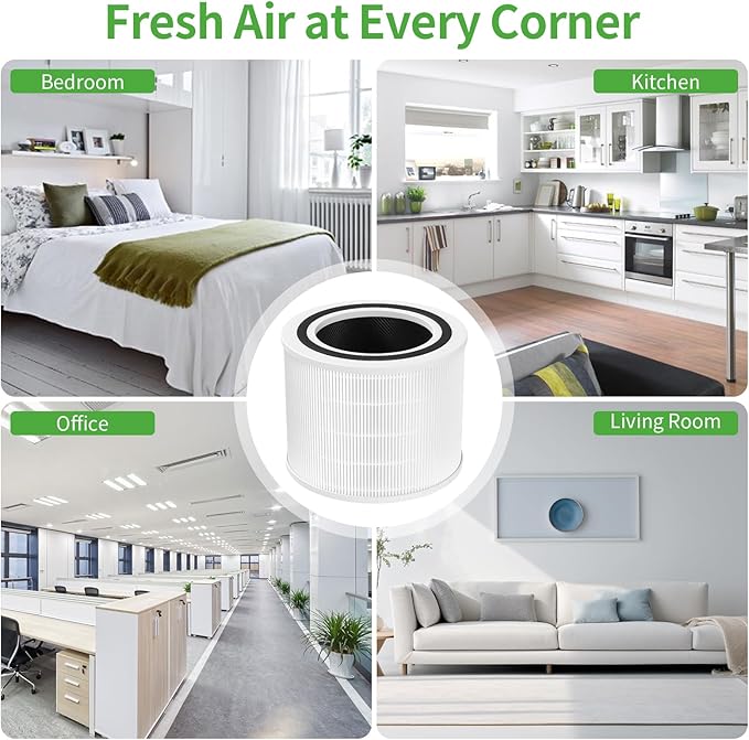 Core 200S Replacement Filter for LEVOIT Air Purifier, 3-Stage Filters Replacement Activated Carbon Ture HEPA Air Purifier Filter Core 200S-P Fit for LEVOIT 200S, 2 Pack Core 200S-RF