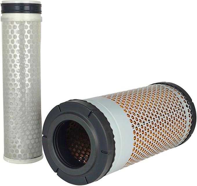 Outer Inner Air Filter Set RD158-42270 RD158-42280 Compatible with Kubota KX040-4 KX040-5 U48-5 R430 Compatible with John Deere 30G 35G 50G Excavator WA10854 WA10890 FYD00000374 FYD00001540