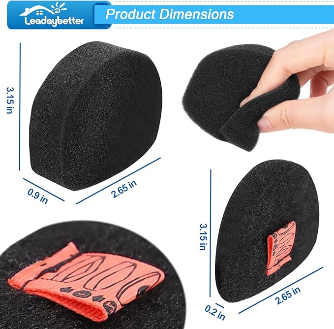 Leadaybetter 6 Pack Filters Replacement For Shark CH901 and CH951 Cordless Handheld Vacuum，Foam & Felt Replacement Kit for CH951C CH900WM UltraCyclone Pet Pro Plus, Compatible with Part #XFTRCH900