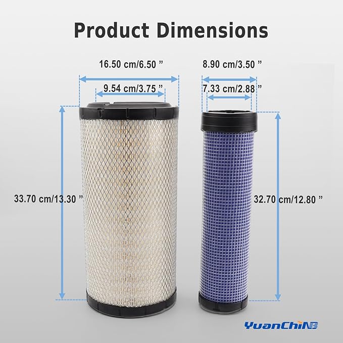 P828889-P829333 Air Filters Set for Donaldson, John Deere, Caterpillar Cat Backhoe, Wix and Case AT171853-AT171854 110-6326 - 110-6331 46562-46569 222421A1-222422A1
