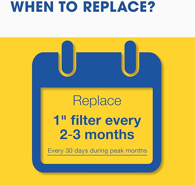 Aerostar 28x34x1 MERV 13-6 Count - Pleated Furnace & Air Conditioner Filters - Removes Bacteria, Dust, Cold & Flu Germs, Lint, Mold, Pet Dander, Allergy-Causing Pollen, Smog, Smoke & Viruses