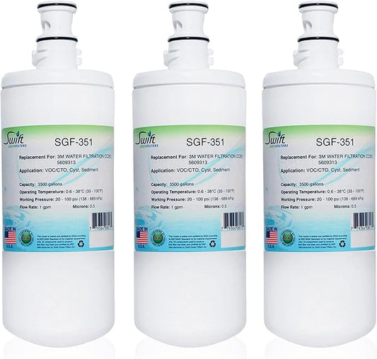 Swift Green Filters SGF-351 Compatible Commercial Water Filter for CC351, 5609313, Made in USA, (1 Pack), White (3 Pack)