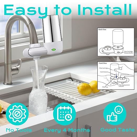 Replacement for Brita Faucet Filter, Fits Compatible with 36311 On Tap Filters System for Sink FR-200 FF-100, 2 Count