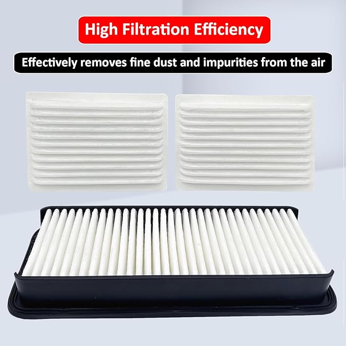 New Cabin Air Filter Kit Replacement for Kubota Tractor M6040 M7040 M7060 M8540 M8560 M9540 M9960 RTV1100 SVL75-2C SVL90-2C SVL95-2SC B2650 B3000 Replaces# 6A671-75090 T1855-71600 014520-0804