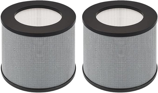 Nispira TT-AP006 Replacement Filter for TaoTronics Air Purifier 3-in-1 True HEPA Smoke Dust VOCs Remover, 2 Packs