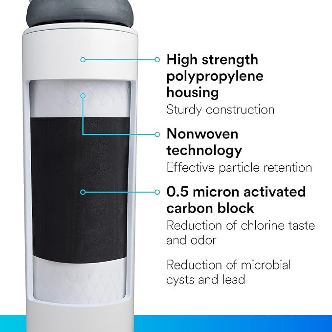 Filtrete Maximum Under Sink Quick Change Water Filtration Replacement Filter 3US-MAX-F01, for use with System 3US-MAX-S01