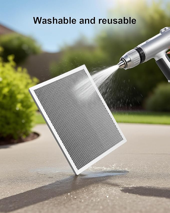 Washable Dehumidifier Filter Fits for AprilAire Whole-House Dehumidifiers Models 1830 1850 1852 and Ventilation Models 8191 8192 Replace 5443, MERV 8 Replacement Filter 10x12x1(Pack of 2)
