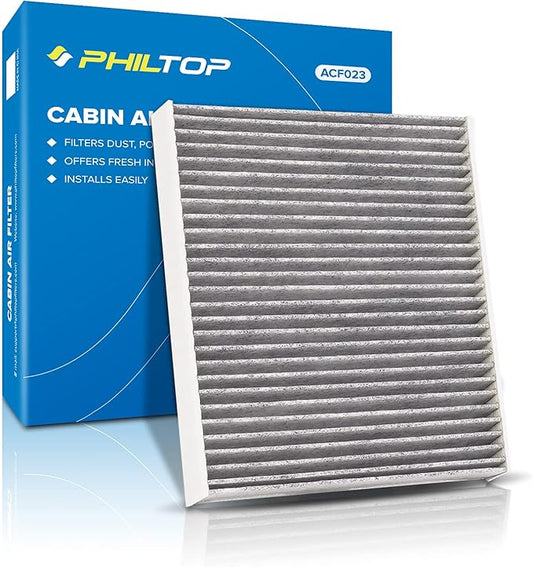 PHILTOP Cabin Air Filter, Replace for CF12157, RAV4, Camry, Corolla, Prius, Highlander, RX350, ES350, Avalon, ES300h, RX450h, C-HR, CX-9, Cabin Filter with Activated Carbon Filter Up Dust Pollen Odor