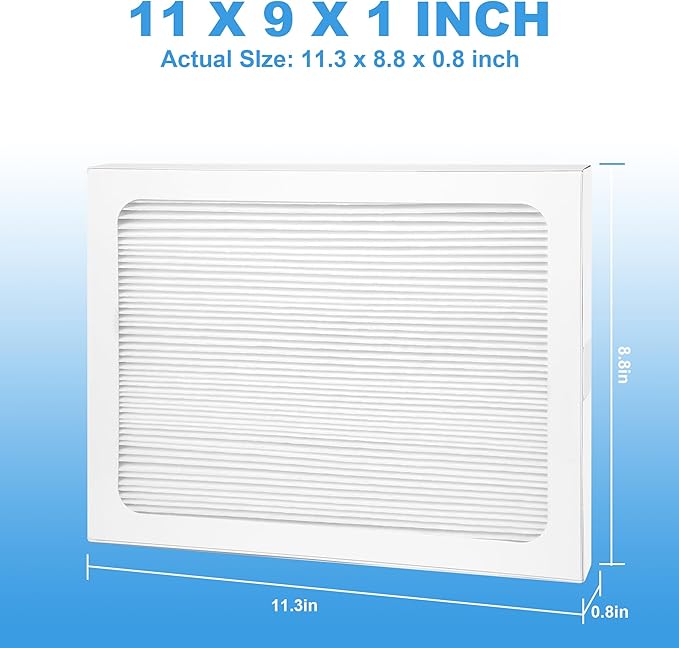 9 x 11 x 1 Dehumidifier Filter MERV 13 Compatible with Santa Fe Compact70, Ultra70, Element, Compact2, UA 65H dehumidifier Models, 4 Packs