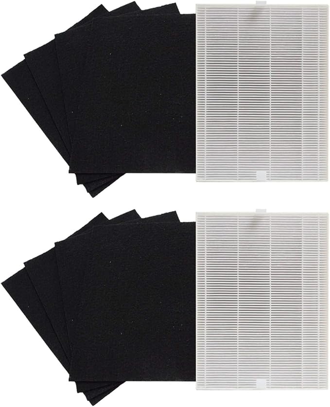 PUREBURG AP-1216L Replacement True HEPA Filter Set Compatible with Coway AP-1216L Tower Mighty Air Purifier,H13 Activated Carbon Pre-Filters