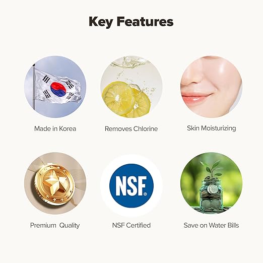 [6 Months Set] Water Filter for Sink Faucet and Replacement Set, Sink Water Filter, Vitamin C Gel, NSF Certified - Removes Impurities, Chlorine and Rust - Skin Hydration, Made in Korea Olive Green