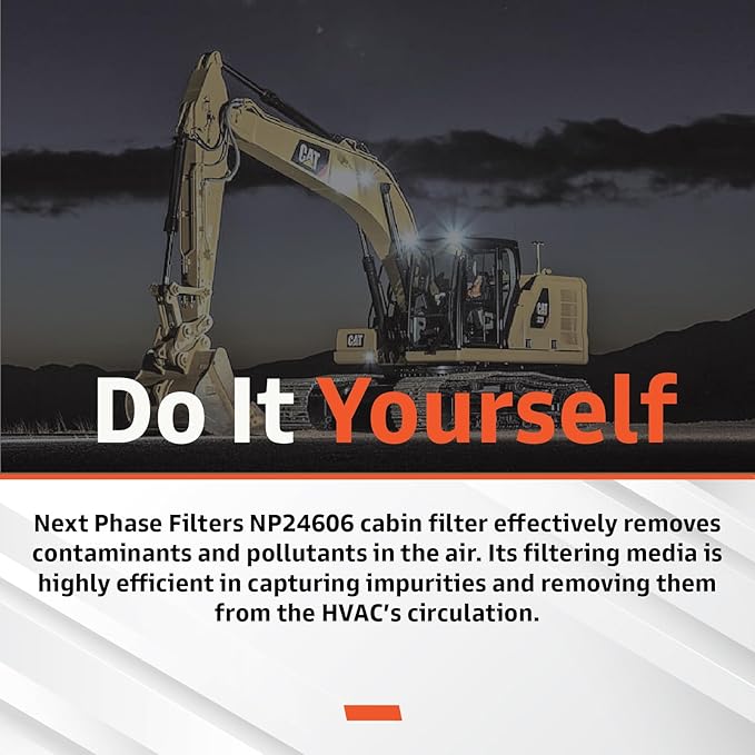 Cabin Filter - Pack of 1 - Compatible with Caterpillar Dozers, Handlers, Loaders - Cabin Air Filter Replacement - Replaces O.E. 2656618; Baldwin PA5770; Donaldson P637258; - Climate Control System