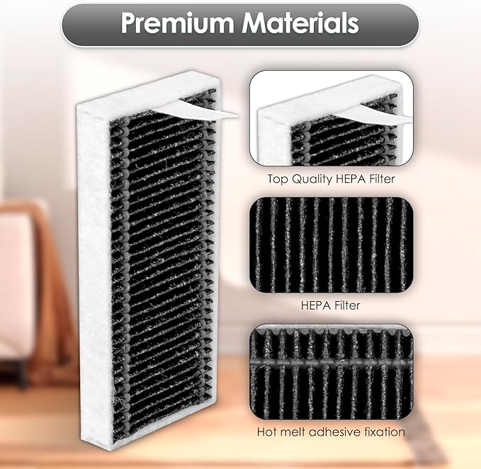 (6 Pack) X9 Pro Omni Replacement HEPA Filters for ECOVACS DEEBOT X8 Pro Omni, X9 Pro Omni, T80 Omni, X8 OMNI, X11 OmniCyclone, X11 Pro Omni Robot Vacuum, Filters Accessories Kit, Upright Filter