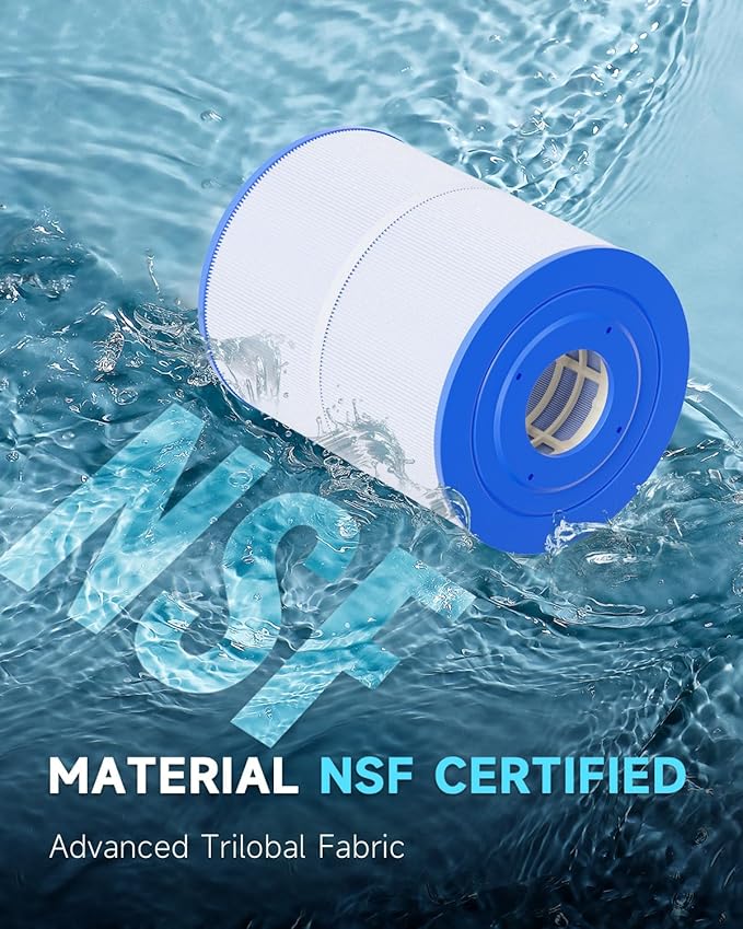 AQUALTRA Hot Tub Filter Compatible with C8465, PWK65, Watkins 31114, FC-3960, 71827, 71828, 65 sq.ft. 8 1/2”x 10 1/2” Drop in Spa Filter 2 Pack