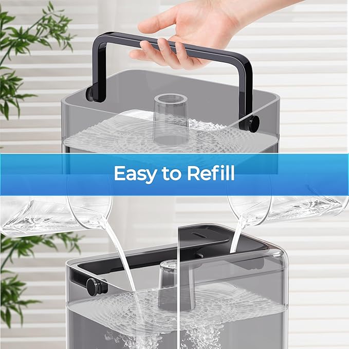 CHIVALZ Humidifiers for Bedroom, 6L Cool Mist Humidifiers for Baby Nursery, 26dB Quiet, 50H Runtime, Top Fill Humidifier for Large Room, Home, Plants, Nightlight, Oil Diffuser 1 Pack Black