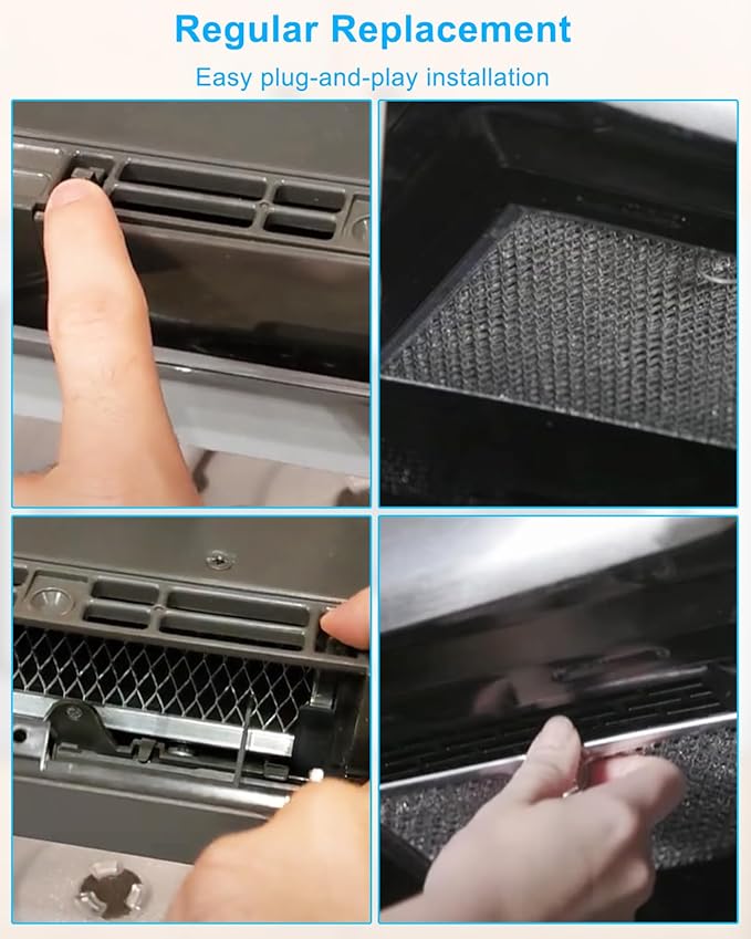 Grease Filter Fit for GE Microwave Oven JVM6175SF1SS JVM6175SK1SS JVM6175SK2SS JVM6175SK3SS, 2 Pack Microwave Filter