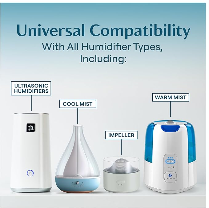 [2-Pack] Humidifier Drops for a Clean Tank - 400+ Uses - Food Grade Humidifier Cleaner - Slows Residue Accumulation and Scaling - Made in USA - Humidifier Water Treatment Cleaning Solution