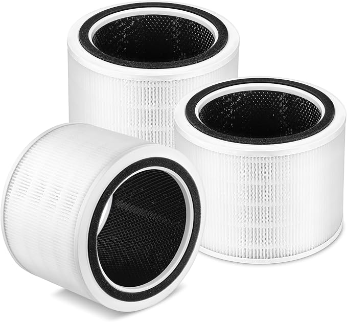 Cabiclean 3-Pack Core 200S Replacement Fil-TER, Compatible with LEVOIT Core 200S Smart WiFi Ai-r Purifi-er, 3 Stages True H13 HEPA Fi-lter, Compare Part# Core 200S-RF