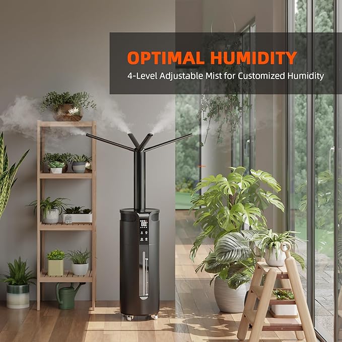 Spider Farmer 16L/4.2Gal Humidifier 1400ML/H Output for Grow Tent 2000 Sq.ft Large Room Plant Multi Extendable Hoses Splicing and Humidity Sensor Probe Cool Mist Quiet for Bedroom Greenhouse Indoor