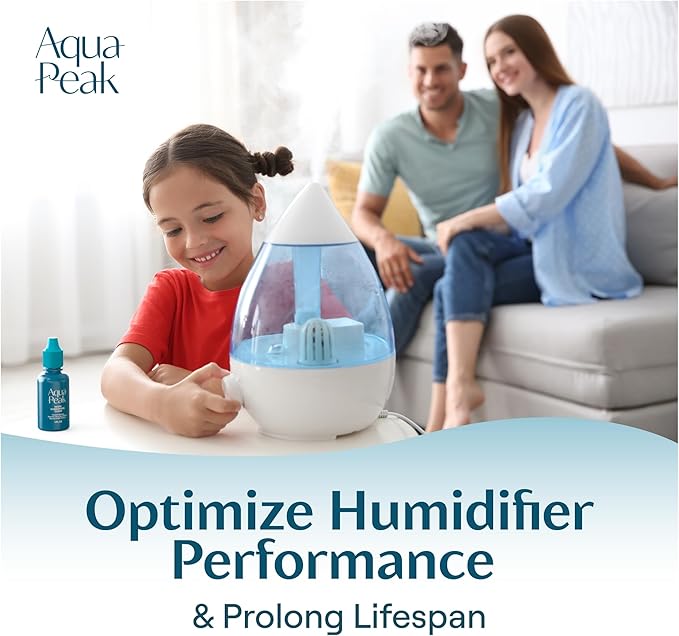 [2-Pack] Humidifier Drops for a Clean Tank - 400+ Uses - Food Grade Humidifier Cleaner - Slows Residue Accumulation and Scaling - Made in USA - Humidifier Water Treatment Cleaning Solution