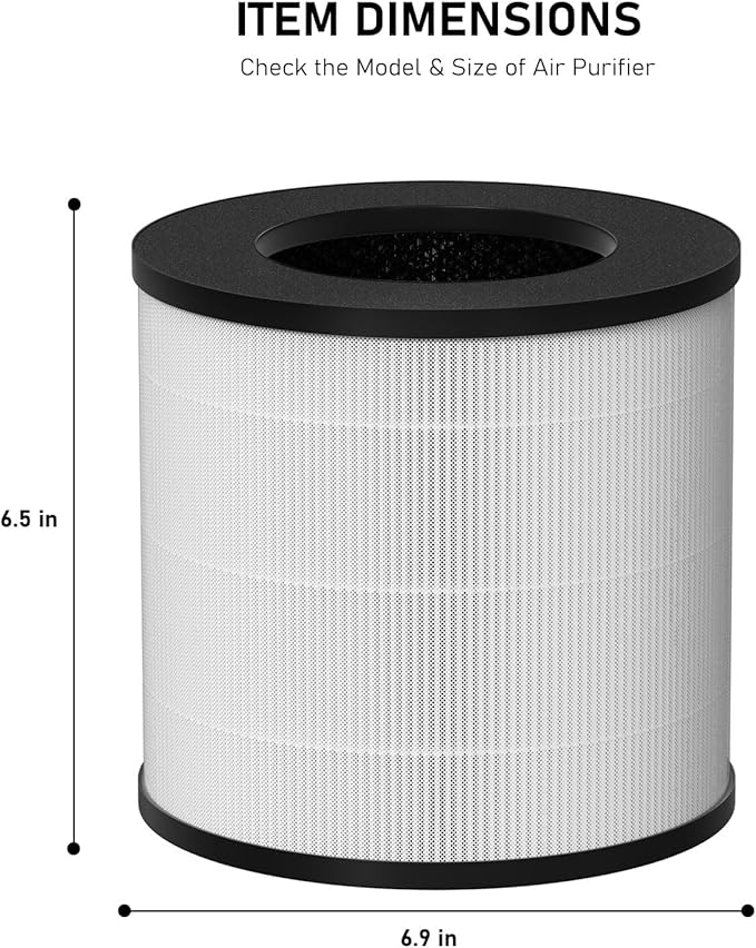 Air 14 True HEPA Replacement Filter, Compatible with MA Air Cleaner Purifier - 3-in-1 True HEPA and Activated Carbon Filter, 2 Pack