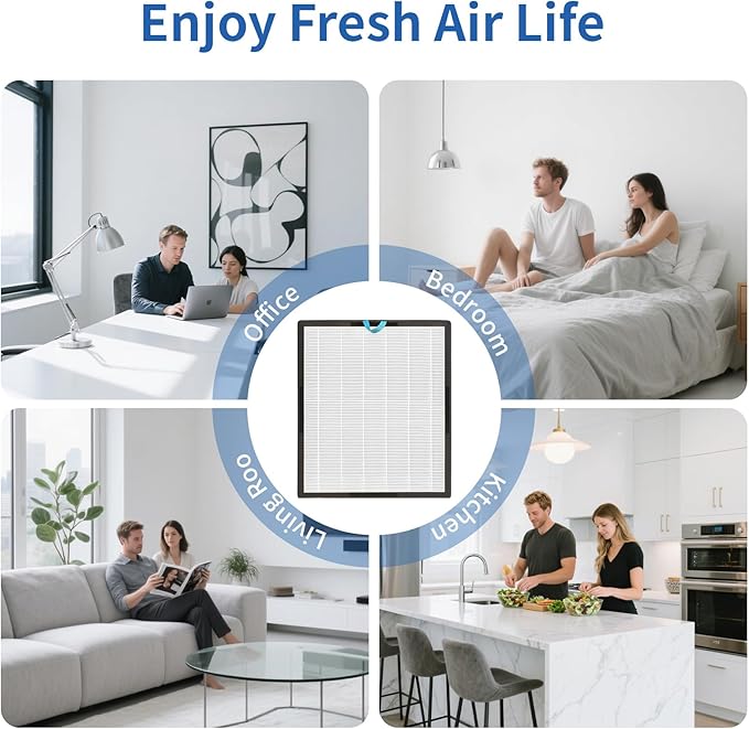 Vital 200S Replacement Filter for LEVOIT Vital 200S & 200S-P Air Purifier, 2 Pack H13 Activated Carbon Filter, 3-in-1 Filtration, Compatible with Vital 200S-RF (LRF-V201-WUS), White