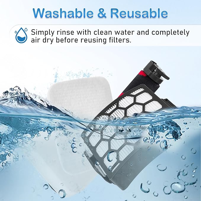 LA700 LA702 Brush Roller Filter Replacement Compatible with Shark Rotator Lift-Away Duo Clean PowerFins LA702 LA700 Upright Vacuum Cleaner Accessories Parts 1539FC3000 XHF320 XFFK320