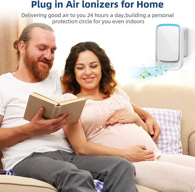 8Pack Air Purifier Plug In,Filterless Mobile Air Ionizer,Quiet Operation Air Freshener for Home,Office,Kitchen,Negative Air Ionizer for Home Use,Portable Mini Air Cleaner for Smoke Dust,Pets,Odor