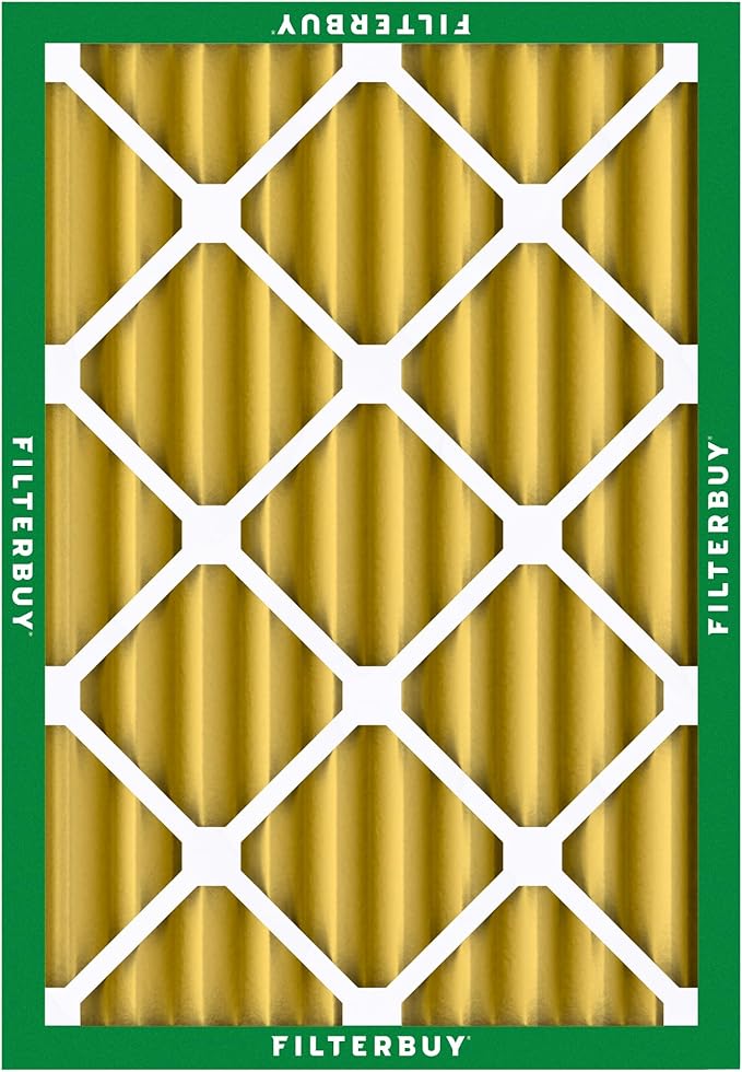 Filterbuy 24x25x4 Air Filter MERV 11 (MPR 1200) Allergen Defense Replacement (6-Pack), Electrostatic Pleated HVAC AC Furnace Filters, Made in USA (Actual Size: 23.75 x 24.75 x 3.63)