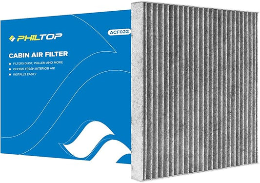 PHILTOP Cabin Air Filter, Replacement for ACF022 (CF11671) CX7, RAM1500, 2500, 3500, 4500, 5500, Premium Cabin Filter with Activated Carbon Filter Up Dust Pollen Odor