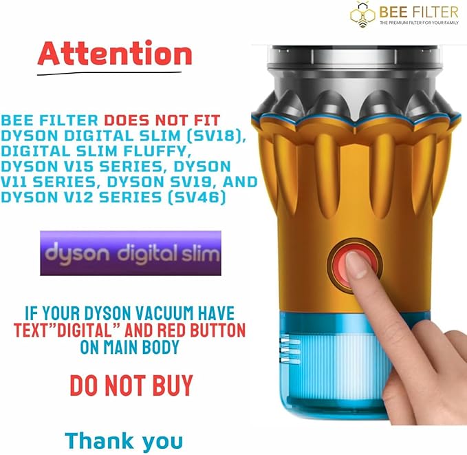 Dyson Gen5 Detect Filter, 2-Pack Premium True HEPA Replacement Filters for Dyson Gen5 Detect, Gen5 Detect vacuum, Gen5detect Absolute, Gen5outsize Absolute, Gen5detect, Gen5outsize, Part no. 972352-01