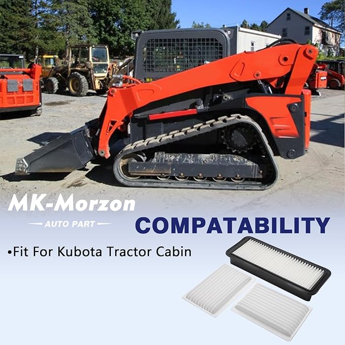 Cabin Air Filters Kit Fit For Kubota Tractor Cabin Replace# 6A671-75090 T1855-71600 014520-0804