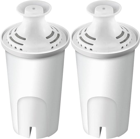 Replacement for Brita Water Filter Pitchers Dispensers, Classic 35557, Ob03, Mavea 107007- BPA-Free, Reduce TDS - 2 Pack Filters for Pitchers- by TOMOON