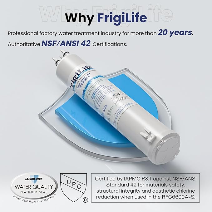 RFC6600A Refrigerator Water Filter Compatible with EDR3RXD1, Everydrop Filter 3, 4396841, 4396710, Kenmore 46-9083, 46-9030, 9030, 9083, KAD3RXD1, WHR3RXD1, 2PACK