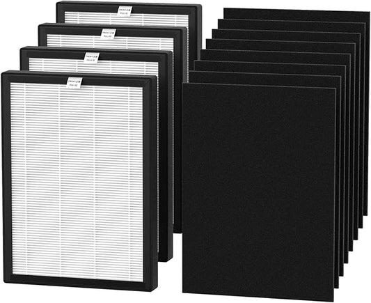 ProHEPA 9000 replacement filter Compatible with VEVA ProHEPA 9000 Air Puri-fier, Including 4 Filters & 8 Carbon Filters