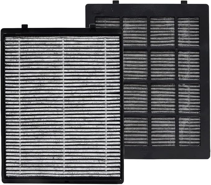PUREBURG Replacement Filter Compatible with LUFTRUM C401 Car Air Purifier,2-Pack H13 True HEPA 3-Stage Filtration Activated Carbon 2-in-1