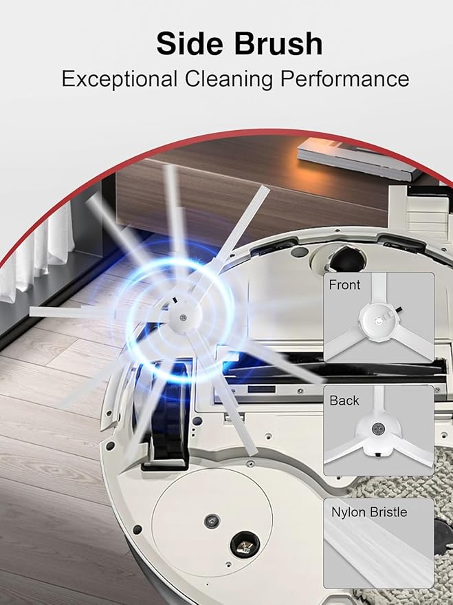 22 Pcs Accessories Kit for Dreame L10 Ultra/L10s Ultra/L10s Pro/L10s Pro Gen 2/L10 Prime/Xiaomi X10+/X20+ Vacuum Robot, 1 Main Brush, 4 Filters, 6 SideBrushes, 4Dust Bags, 6Mop Pads, 1Cleaning Brush