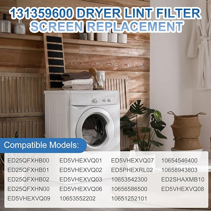 131359600 Dryer Lint Filter Screen Replacement Fit for frigi-daire, ken-more Dryers, Repalce 5304516871, 131152700, 131359601, 131359602, 131359603, 5304516872