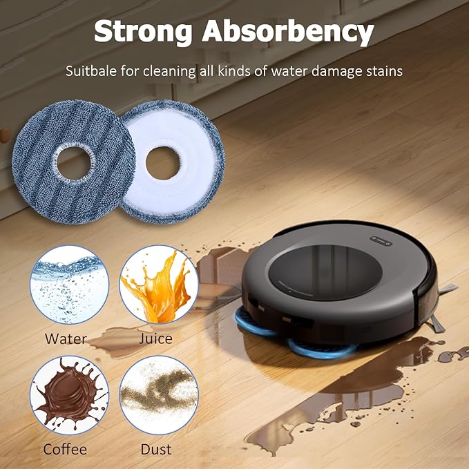 Replacement Parts Kit for eufy Omni C20 Robot Vacuum Accessories, 2 Roller Brushes, 4 Filters, 6 Side Brushes, 6 Mop Pads, 6 Dust Bags, 24 Pack