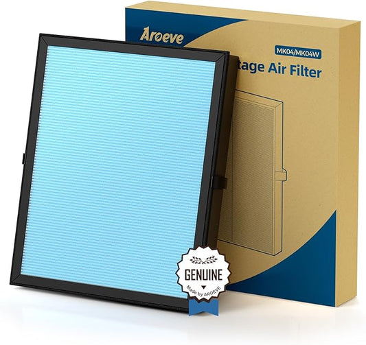 AROEVE MK04 Air Filter Suitable for MK04 for Dust, Pet Dander, Smoke, Pollen for Bedroom and Office- Standard Version