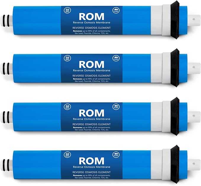 Express Water – 4 Pack Reverse Osmosis Membrane – RO Membrane 50 GPD Water Filter Replacement – Under Sink and Reverse Osmosis System…
