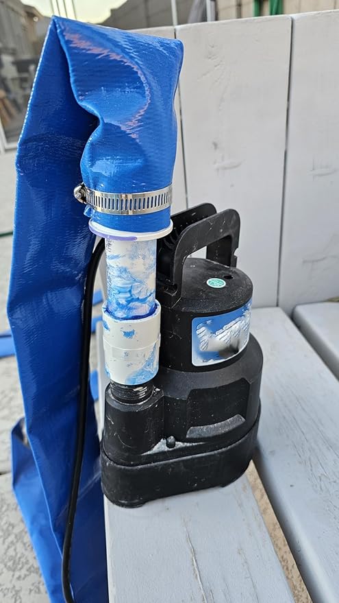 1-1/2 in x 50 ft Pool Backwash Hose Heavy Duty Drain Discharge PVC Lay flat General Purpose Vinyl Hose, Burst Resistant for Water Transfer Sump Pump Pool Filter (1.5in 50ft fiber reinforced hose)