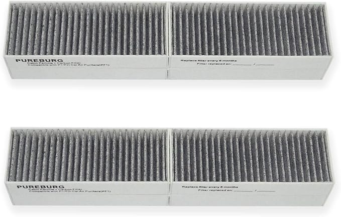 PUREBURG Replacement Filters Compatible with Blueair Cabin P1/P2i/P2iD Car Air Purifier,2-Pack High-efficiency HEPA + Activated Carbon Air Clean Dust VOs
