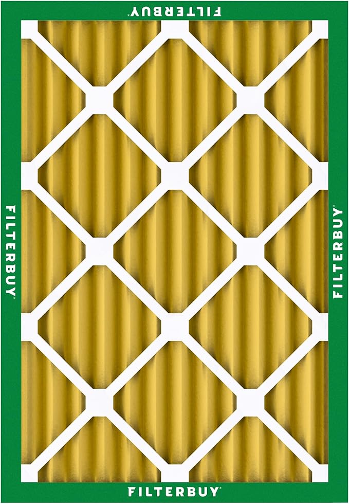Filterbuy 20x24x2 Air Filter MERV 11 (MPR 1200) Allergen Defense Replacement (6-Pack), Electrostatic Pleated HVAC AC Furnace Filters, Made in USA (Actual Size: 19.38 x 23.38 x 1.75)