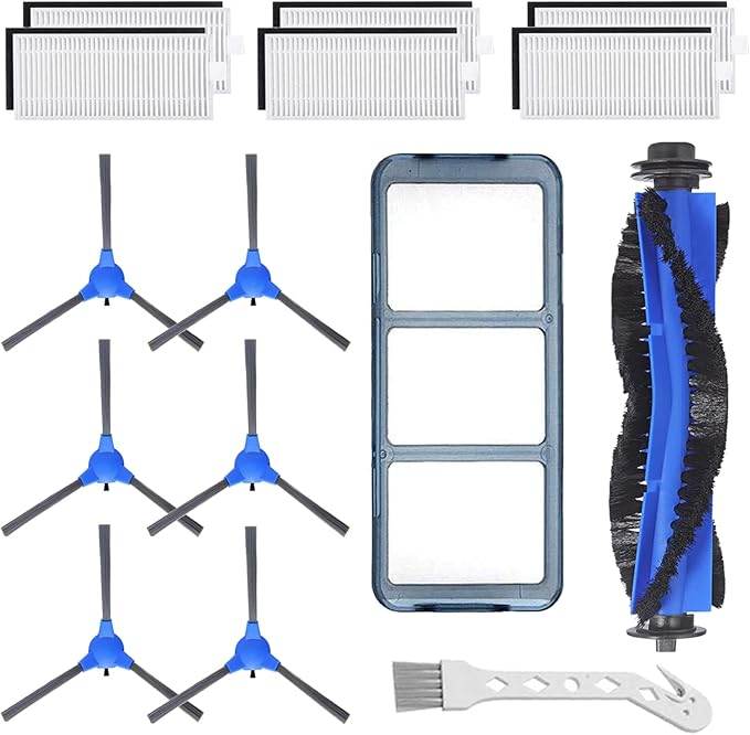 Eufy Replacement Parts Kit for RoboVac 11S, 30, 30C, 15C, 12, 35C - Robot Vacuum Cleaner Accessory Kit: 6 Filters, 6 Side Brushes, 1 Main Brush, 1 Pre-Filter