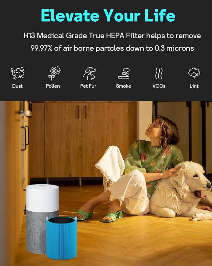 Leemone 311 Auto AllergenBlock Filter Compatible with Blueair Blue Pure 311 Auto Air Purifier, Blue Pure 311 Auto Filter Replacement, Activated Carbon Filter, 2 Pack