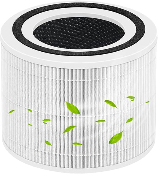 Core 300 Replacement Filter for LEVOIT Core 300/300S/300-P/Core P350 Air Purifiers, 3-in-1 H13 True HEPA Filter with Activated Carbon, Replace Core 300-RF (White)